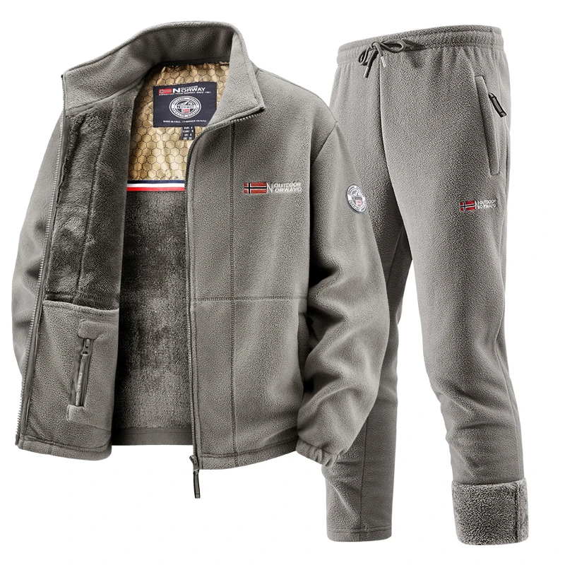 Winter Clothing Pk - Ensemble de survêtement polaire pour hommes,