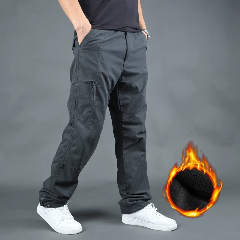 Winter Clothing Hiking - Pantalon cargo pour homme, doublé en