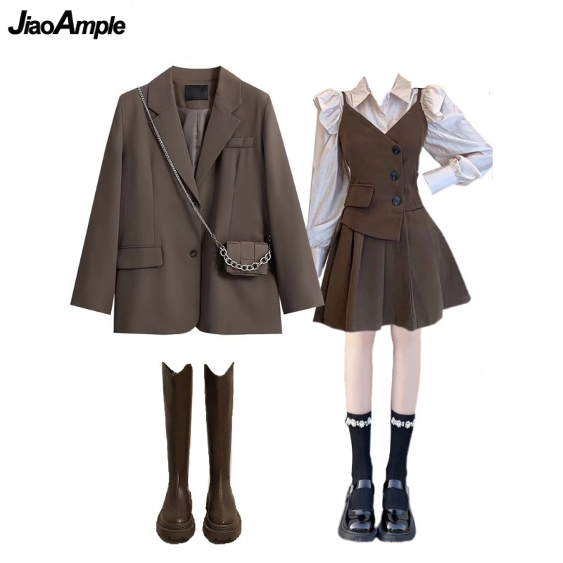 Winter Clothing Pk - Ensemble de blazers coréens pour femmes,